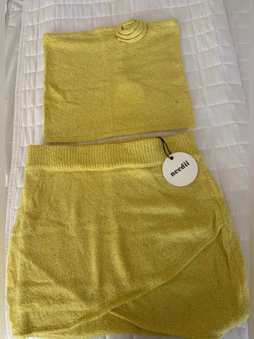 Needii Yellow Knit Two-Piece Set